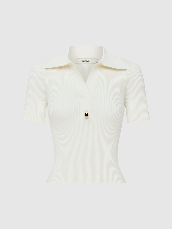 SHEIKE Naomi Knit Top White 1008158 Ghost Image
