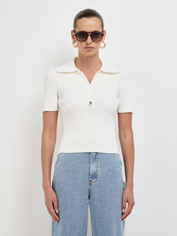 SIze8 SHEIKE Naomi Knit Top White 1008158 Detail Image