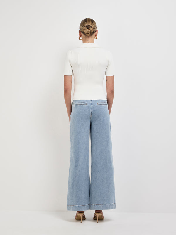 SHEIKE Naomi Knit Top White 1008158 Back Image