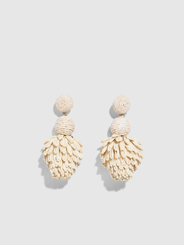 SHEIKE Outline Earrings Ecru 1008175 Ghost Image