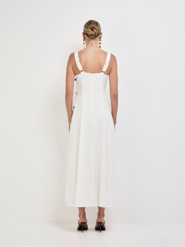 SHEIKE Alexa Midi Dress White 1008180 Back Image