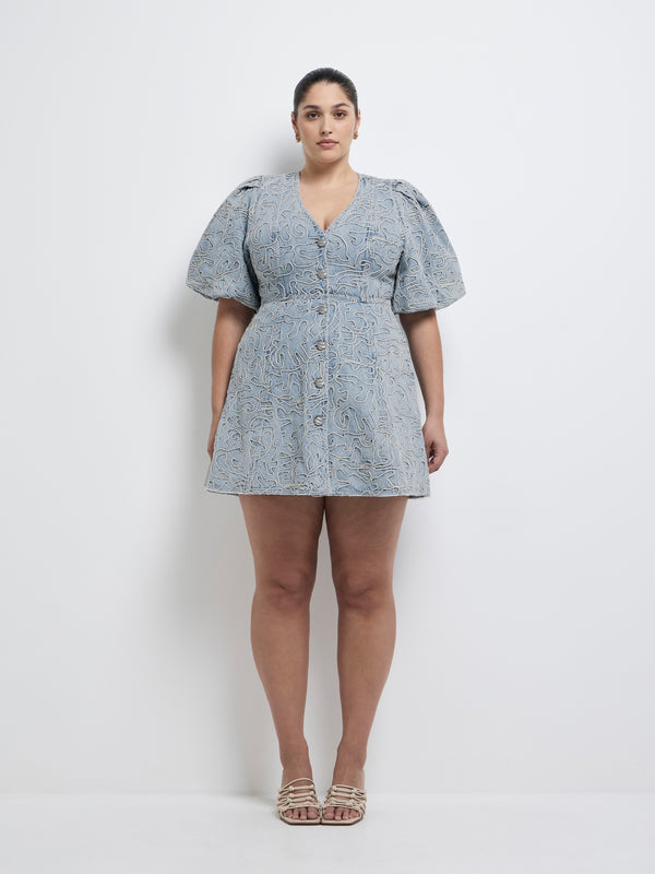 Size16 SHEIKE Haris Mini Dress Blue 1008183 Front Image