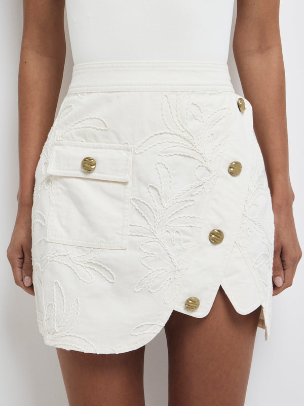 SHEIKE Maisie Mini Skirt Ivory 1008187 Detail Image
