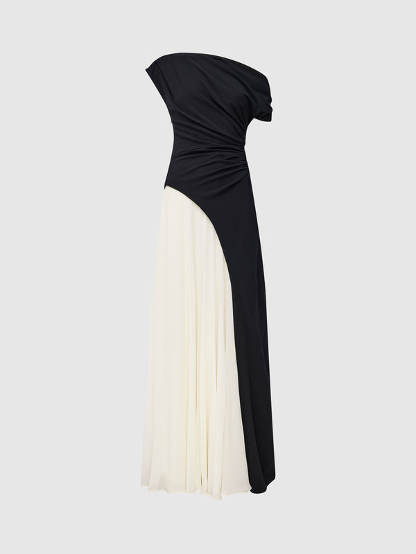 CELINE MAXI DRESS, flat lay