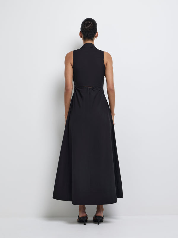 SHEIKE Cecilia Midi Dress Black 1008211 Back Styled Image
