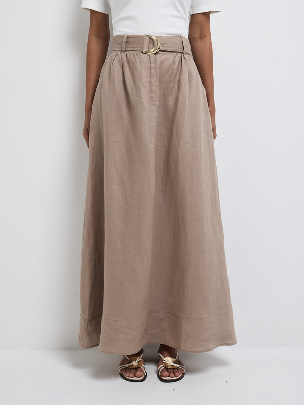 SHEIKE Celene Maxi Skirt Brown 1008218 Close Up Image