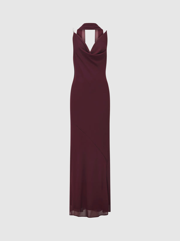 SHEIKE Anya Maxi Dress Plum 1008219 Ghost Image
