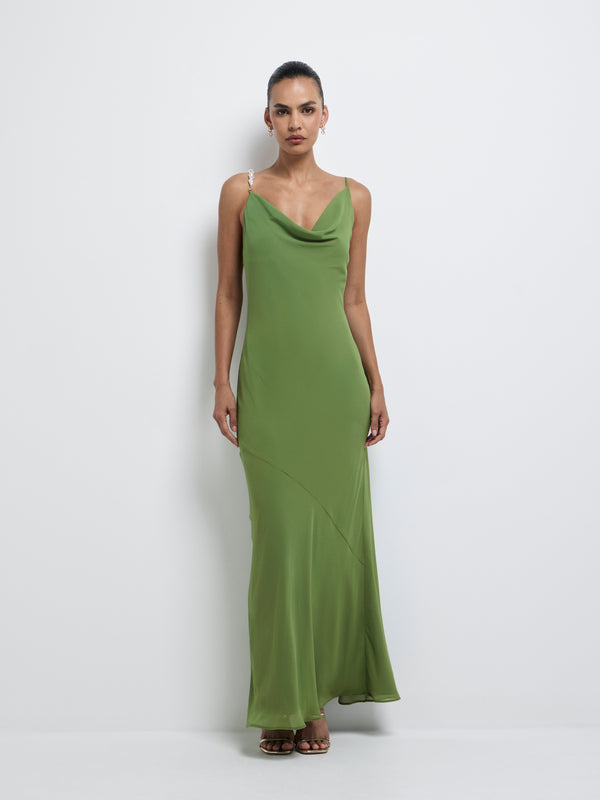 SHEIKE Anya Maxi Dress Green 1008220 Front Image