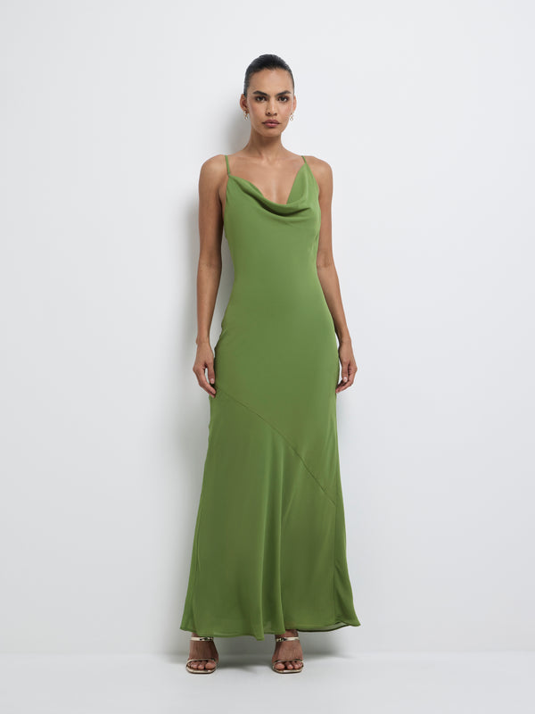 SHEIKE Anya Maxi Dress Green 1008220 Front Image Strap