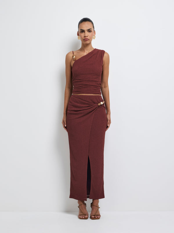 SHEIKE Aurora Skirt Wine 1008225 Front Image