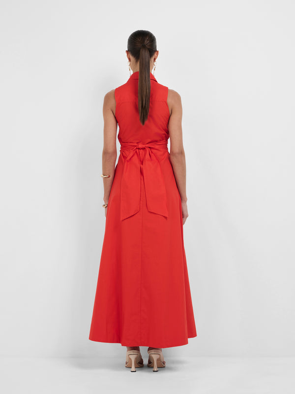 SHEIKE Cecilia Midi Dress Red 1008242 Back Image