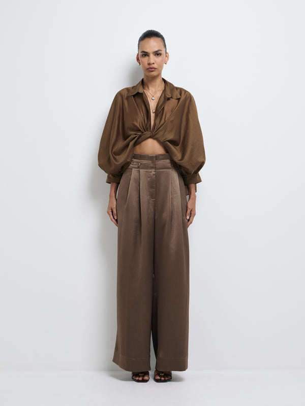 SHEIKE Gracie Pant Chocolate 1008201 Front Styled Image