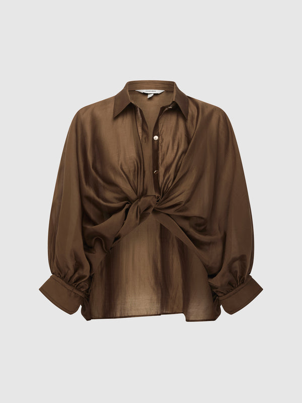 SHEIKE Camilla Shirt Chocolate 1008272 Ghost Image