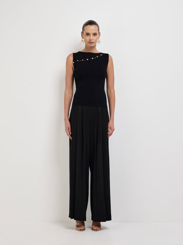 SHEIKE Belle Knit Top Black 1008274 Front Image