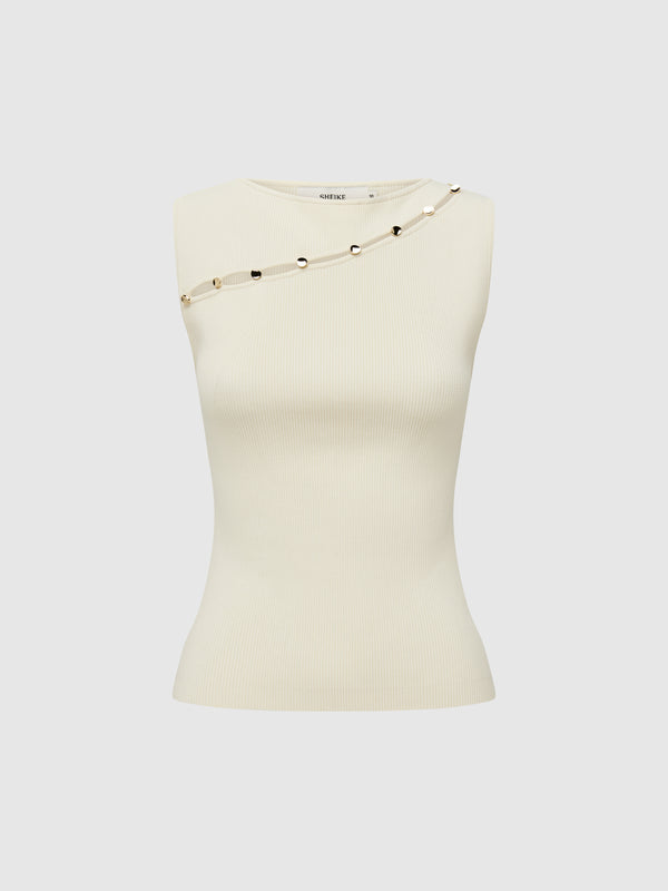 SHEIKE Belle Knit Top Cream 1008275 Ghost Image