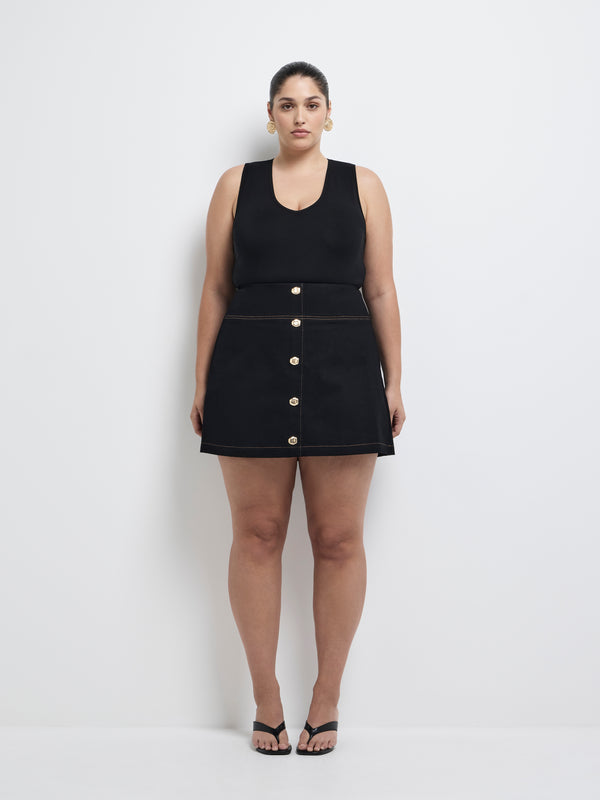 Size16 SHEIKE Tori Mini Skirt Black 1008276 Front Image