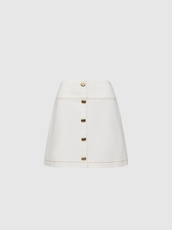 SHEIKE Tori Mini Skirt Ivory 1008277 Ghost Image