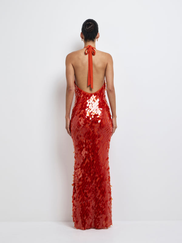 SHEIKE Jessica Maxi Dress Red 1008281 Back Image