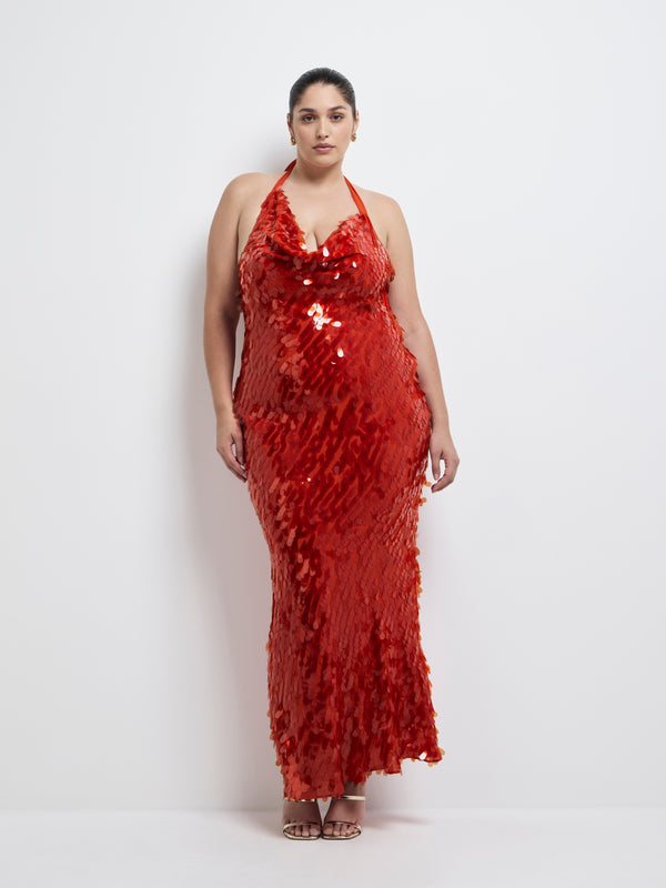 Size16 SHEIKE Jessica Maxi Dress Red 1008281 Front Image