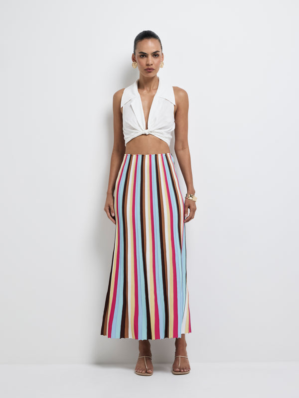 SHEIKE Lena Crop Top Stripe 1008303 Front Styled Image