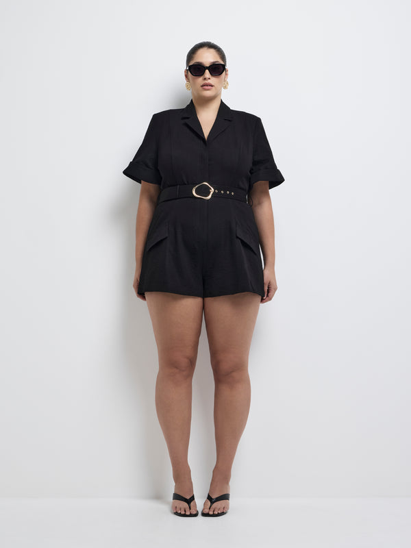 Size16 SHEIKE Maya Playsuit Black 1008331 Front Image