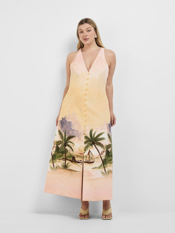 Size16 SHEIKE Seascape Midi Dress Print 1008350 Front Image