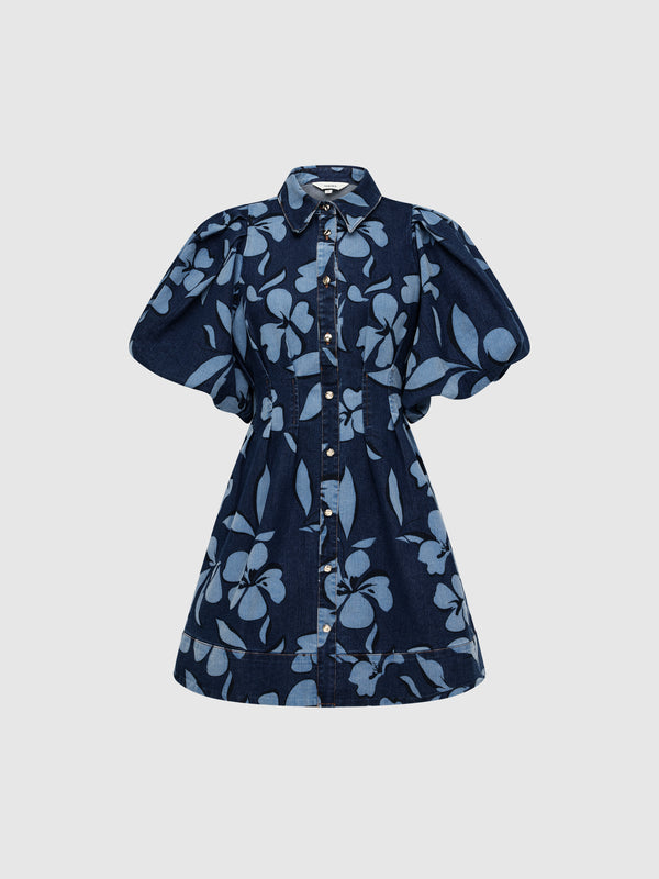 SHEIKE 1008356 Brooklyn Mini Dress Indigo Ghost Image