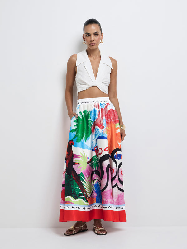 SHEIKE Rio Maxi Skirt Print 1008375 Front Image