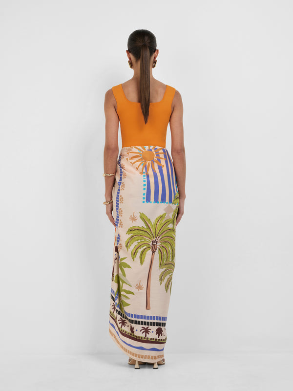 SHEIKE Palma Scarf Print 1008414 Bac Skirt Image