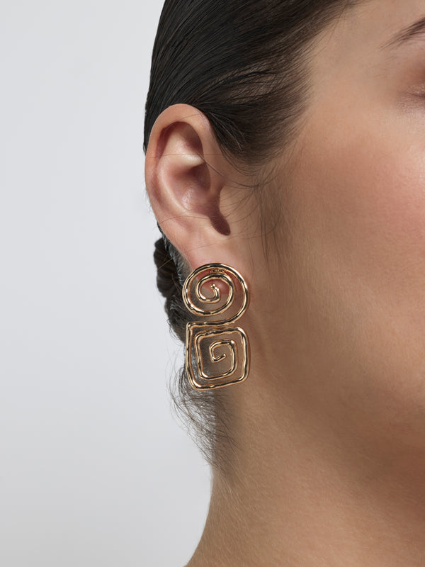 SHEIKE Corfu Earrings Gold 1008246 Model Image