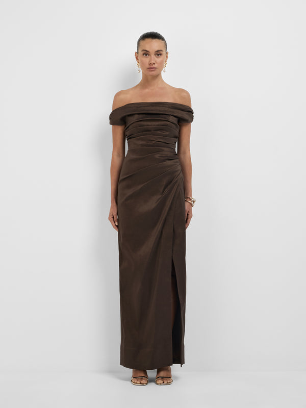 Size8 SHEIKE Brae Gown Chocolate 1008450 Front Image