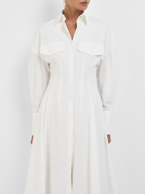 SHEIKE 1008470 Tova Shirt Dress White Detail Image