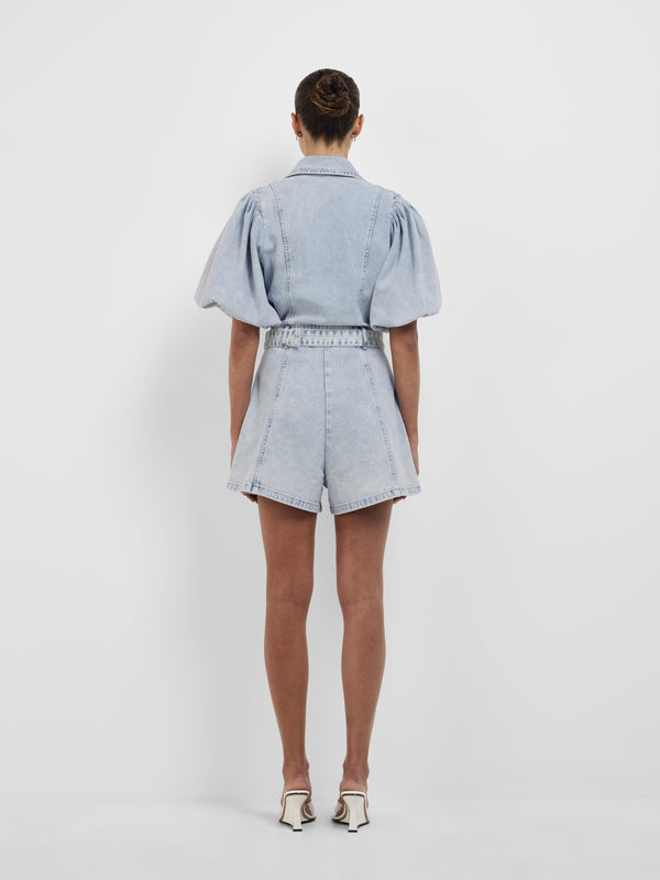 SHEIKE Indie Denim Playsuit Blue 1008476 Back Image