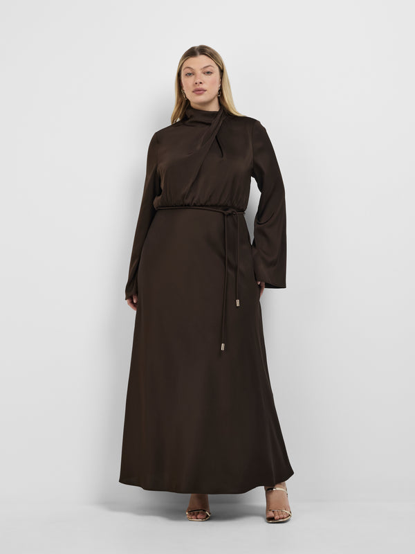 Size16 SHEIKE Layla Dress Brown 1008479 Front Image