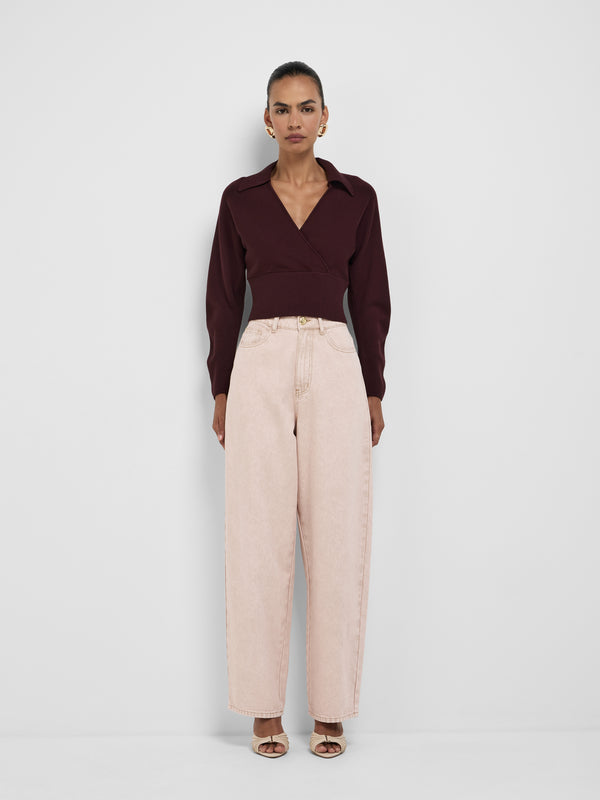 SHEIKE Izzy Knit Jumper Black Jam 1008526 Front Image