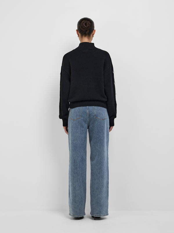 SHEIKE Eva Knit Jumper Black 1008530 Back Image