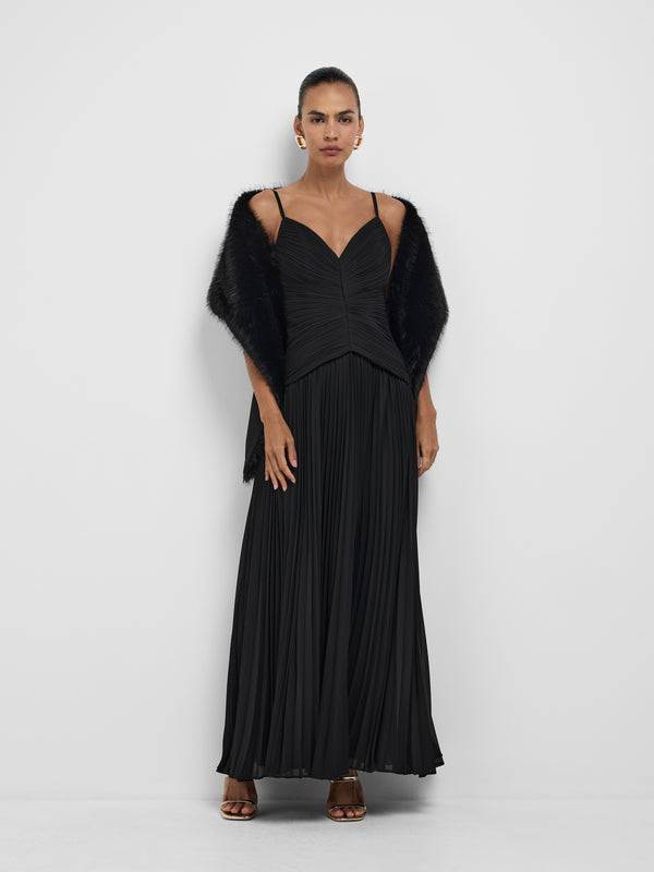 SHEIKE Amber Shawl Black 1008531 Styled Front Image