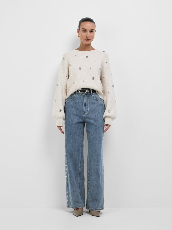 SHEIKE Hudson Knit Jumper Oatmeal 1008534 Front Image