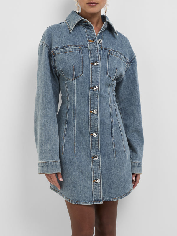 SHEIKE Ruby Shirt Dress Blue 1008549 Close Up Image