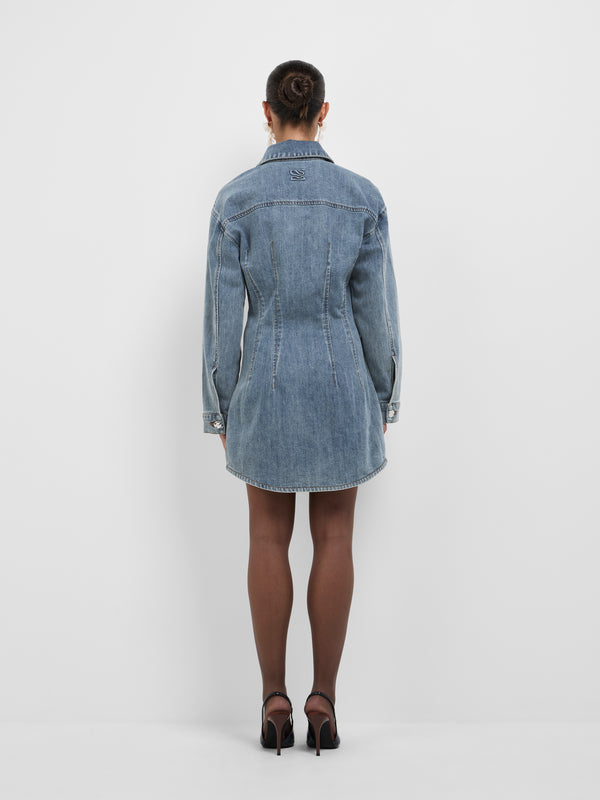 SHEIKE Ruby Shirt Dress Blue 1008549 Back Image