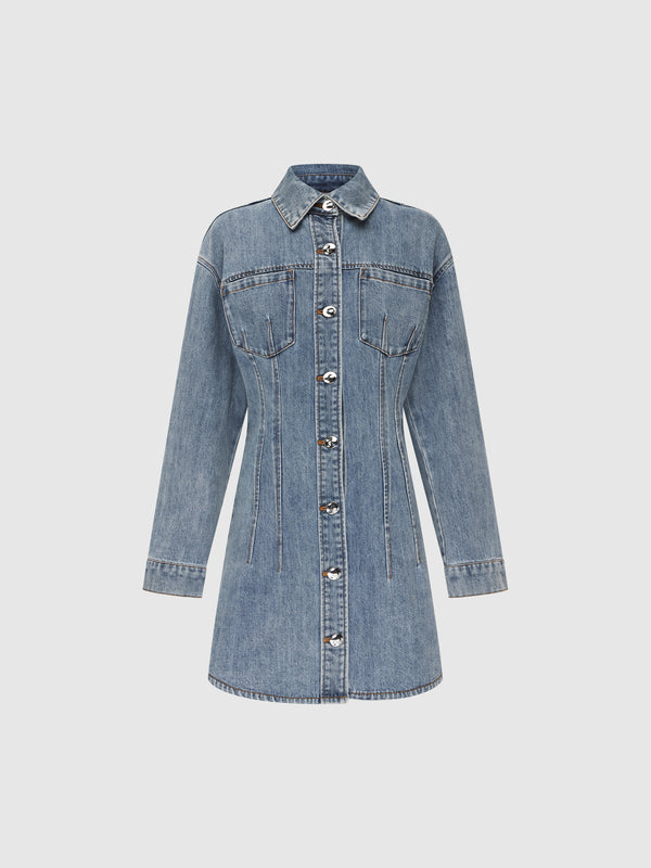 SHEIKE Ruby Shirt Dress Blue 1008549 Ghost Image