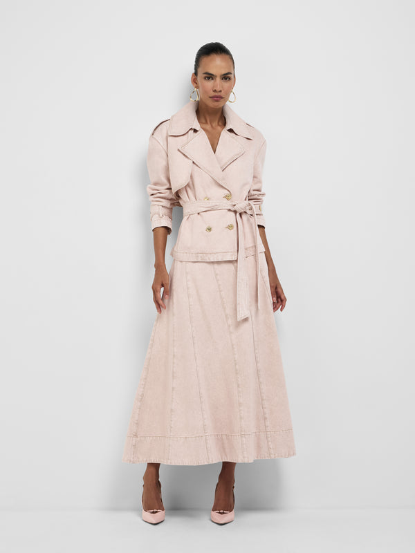 SHEIKE Ava Maxi Skirt Pink 1008858 Styled Front Image