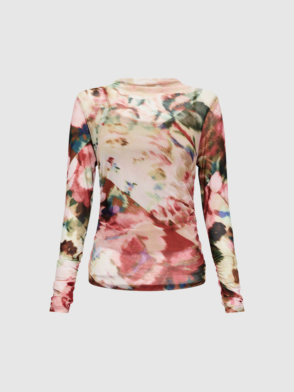 SHEIKE Faye Long Sleeve Top Floral 1008580 Ghost Image