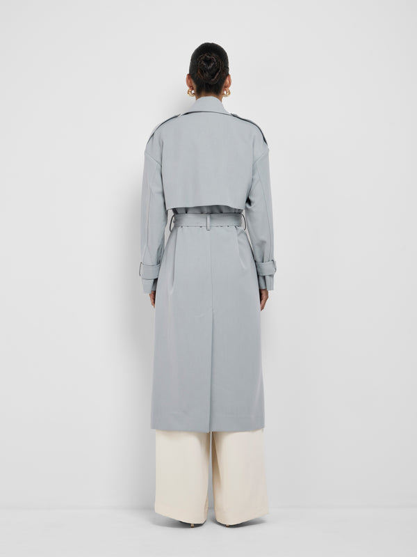 SHEIKE Juniper Trench Coat Grey 1008581 Back Image