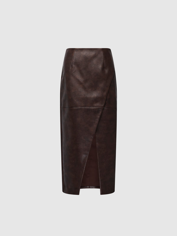 SHEIKE Jules Midi Skirt Cocoa 1008591 Ghost Image