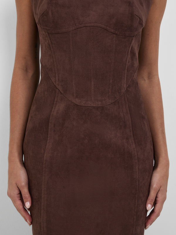 SHEIKE Nala Midi Dress Cocoa 1008593 Detail Image