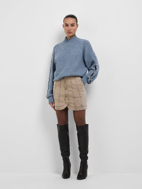 SHEIKE Eva Knit Jumper Blue 1008594 Styled Front Image