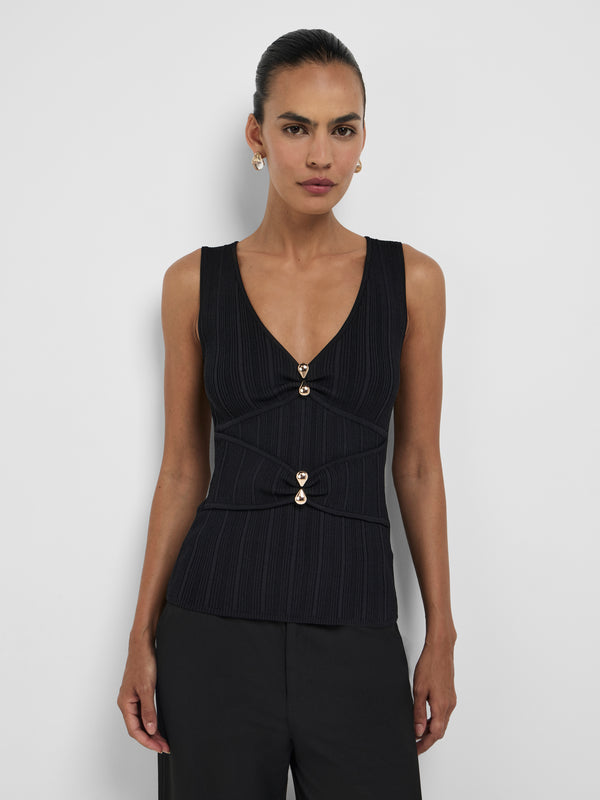 Size8 SHEIKE Angelina Knit Top Black 1008624 Close Up Image