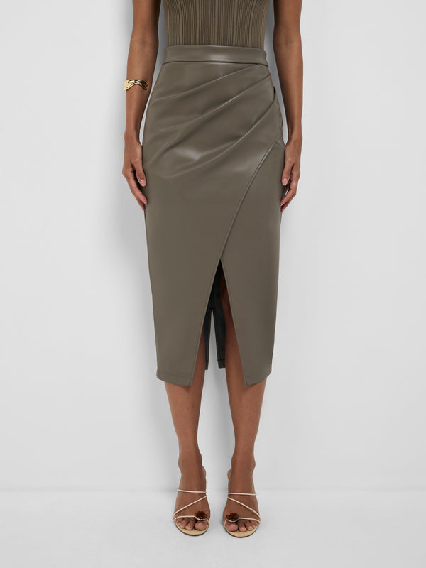 Size8 SHEIKE Gotham Skirt Olive 1008625 Close Up Image