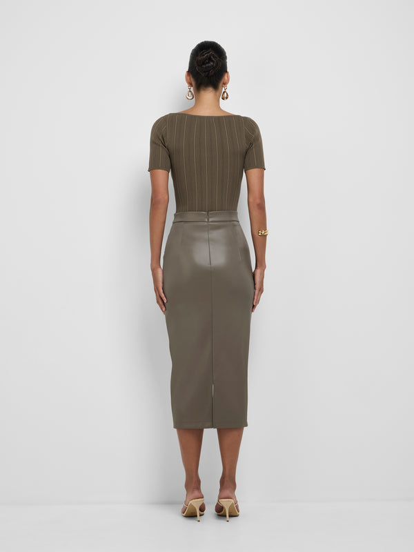 SHEIKE Gotham Skirt Olive 1008625 Back Image